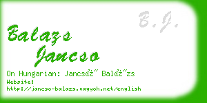 balazs jancso business card